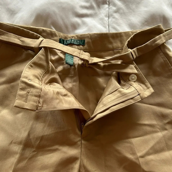 VINTAGE RALPH LAUREN BELTED TROUSERS LINED 12 - Picture 4 of 8
